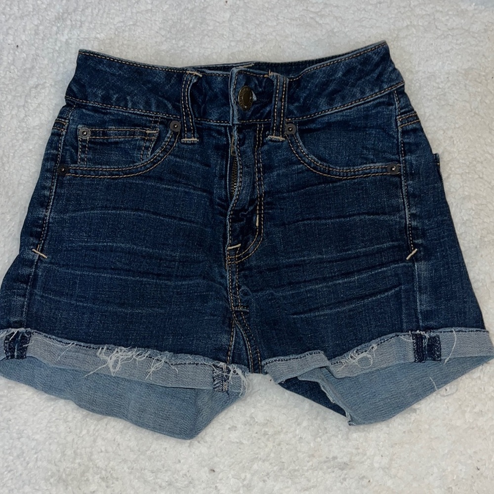 American eagle super stretch jean shorts